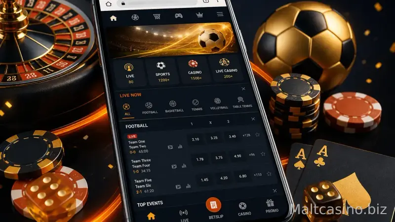 Maltcasino Android Giriş Görseli
